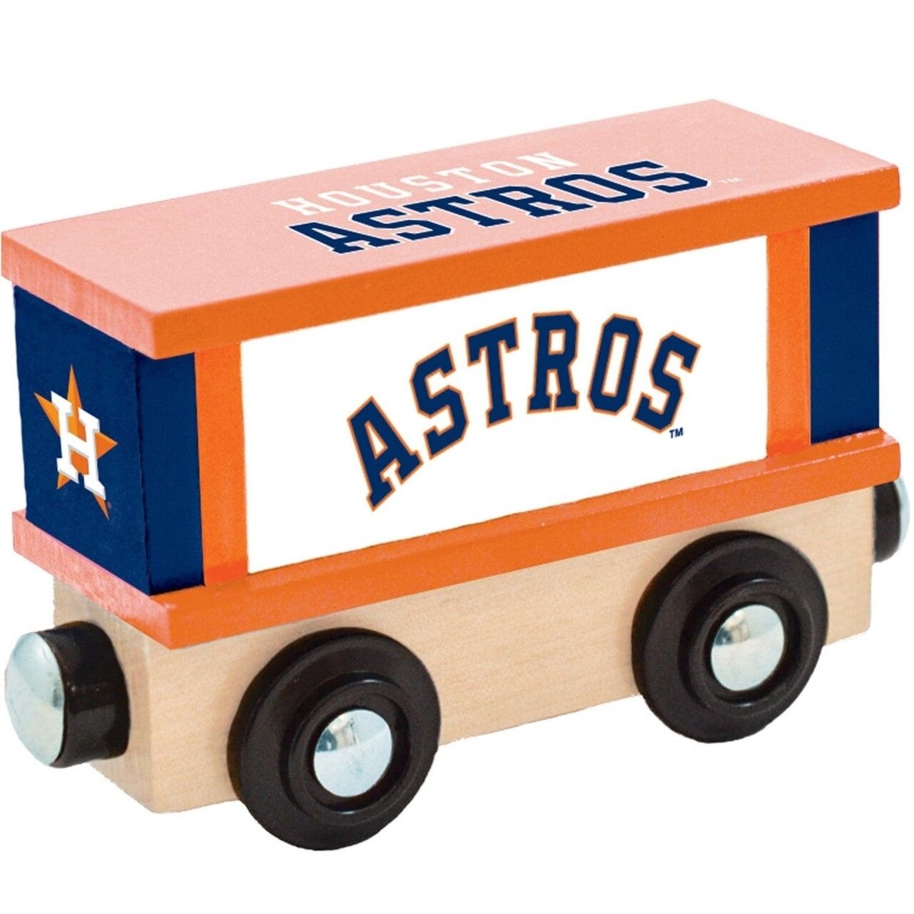 Houston Astros Wooden Toy Train Box Car With Team Logo And Colors Ages 3+